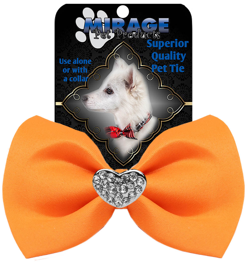 Crystal Heart Widget Pet Bowtie Orange